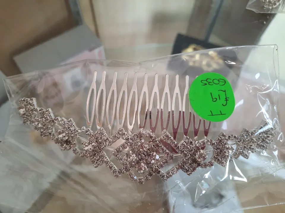 Silver comb headpiece