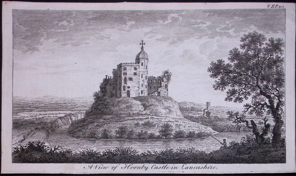 Hornby Castle Lancashire Rare 1776 Georgian Copper Antique Engraving-41