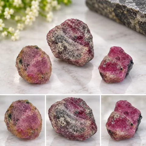 34.00ct Rough Ruby Gemstones – Unpolished Natural Form