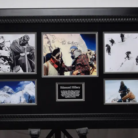 EDMUND HILLARY original signature presentation