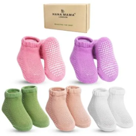 24 x HANA MAMA 5 Pairs GOTS Organic Cotton Baby Thermal Socks Total RRP £334.80 L1
