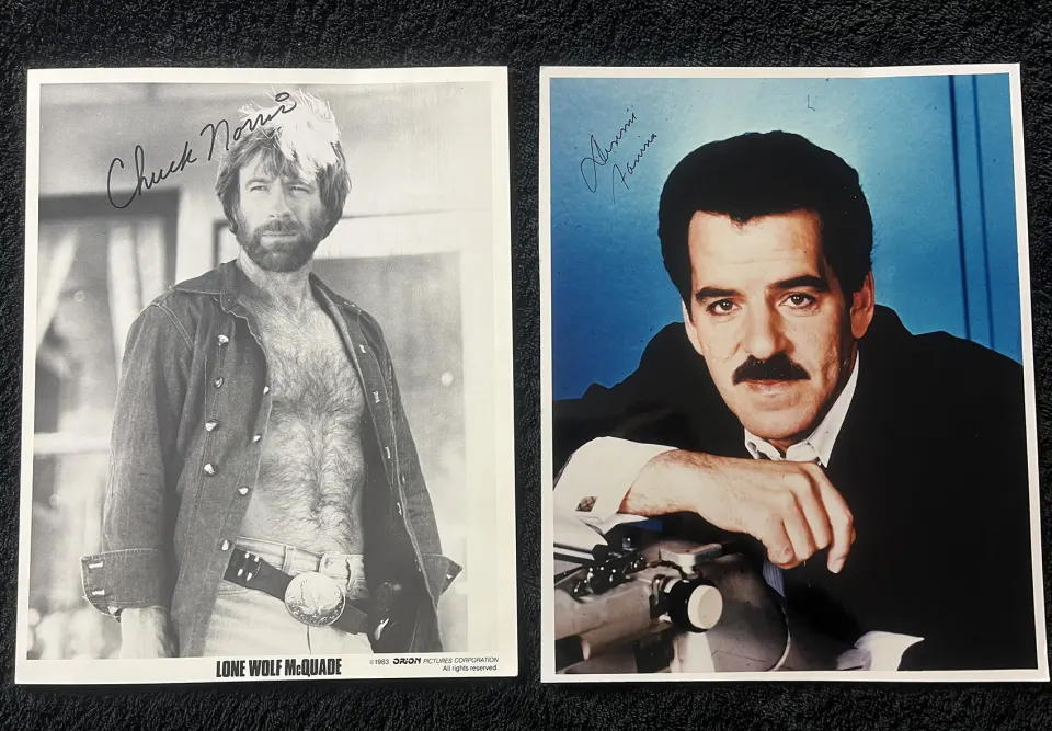 Chuck Norris & Dennis Farina Signed