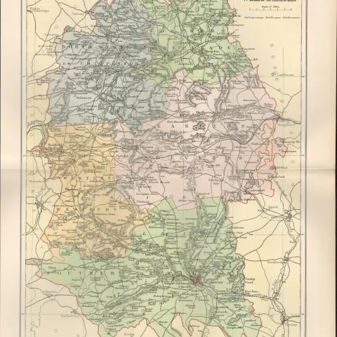 Salisbury Devizes Marlborough Chippenham Victorian Map.