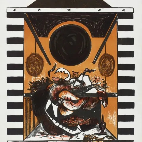 Curwen Kenneth Rowell x75 Ceremony, Signed Litograph