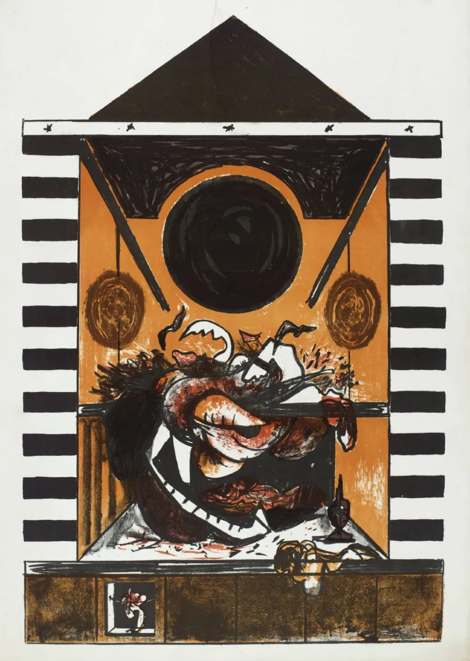 Curwen Kenneth Rowell x75 Ceremony, Signed Litograph