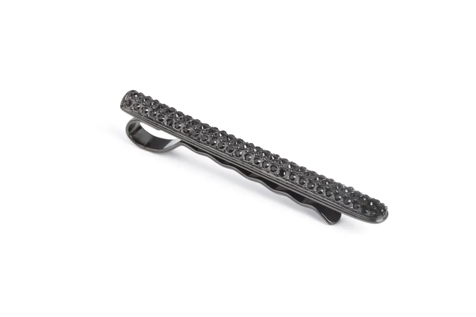 Jet Swarovski Crystal Encrusted Tie Slide - Unboxed x 5