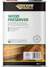 WOOD PRESERVER SILVER BIRCH EVERBUILD 5Ltr LITRE TREATMENT PROTECTION