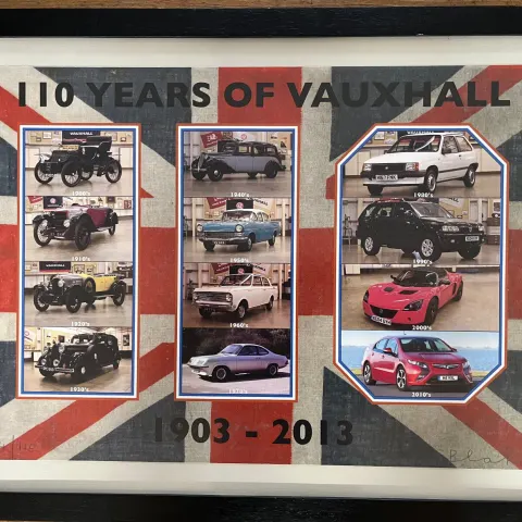 Peter Blake (Born 1932) '110 Years of Vauxhall' Signed, Numbered, Limited Edition, Framed Print 2013