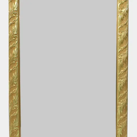 Gilt Leaf Framed Bevelled Glass Wall Mirror 52 x 75 cm