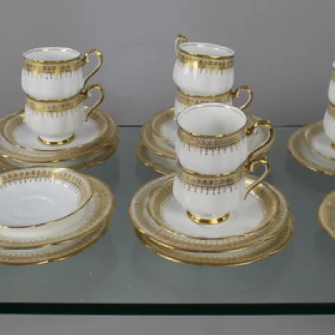 Royal Albert White & Gold Tea Service