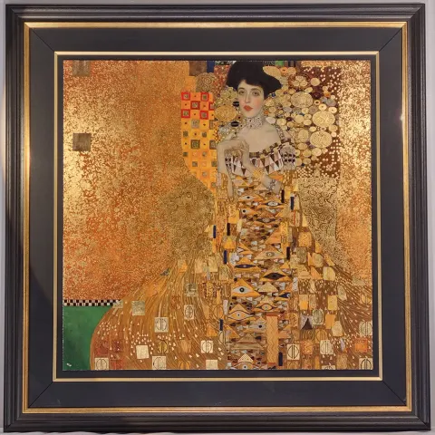 Gustav Klimt 22ct Gold Leaf Silkscreen "Woman In Gold"