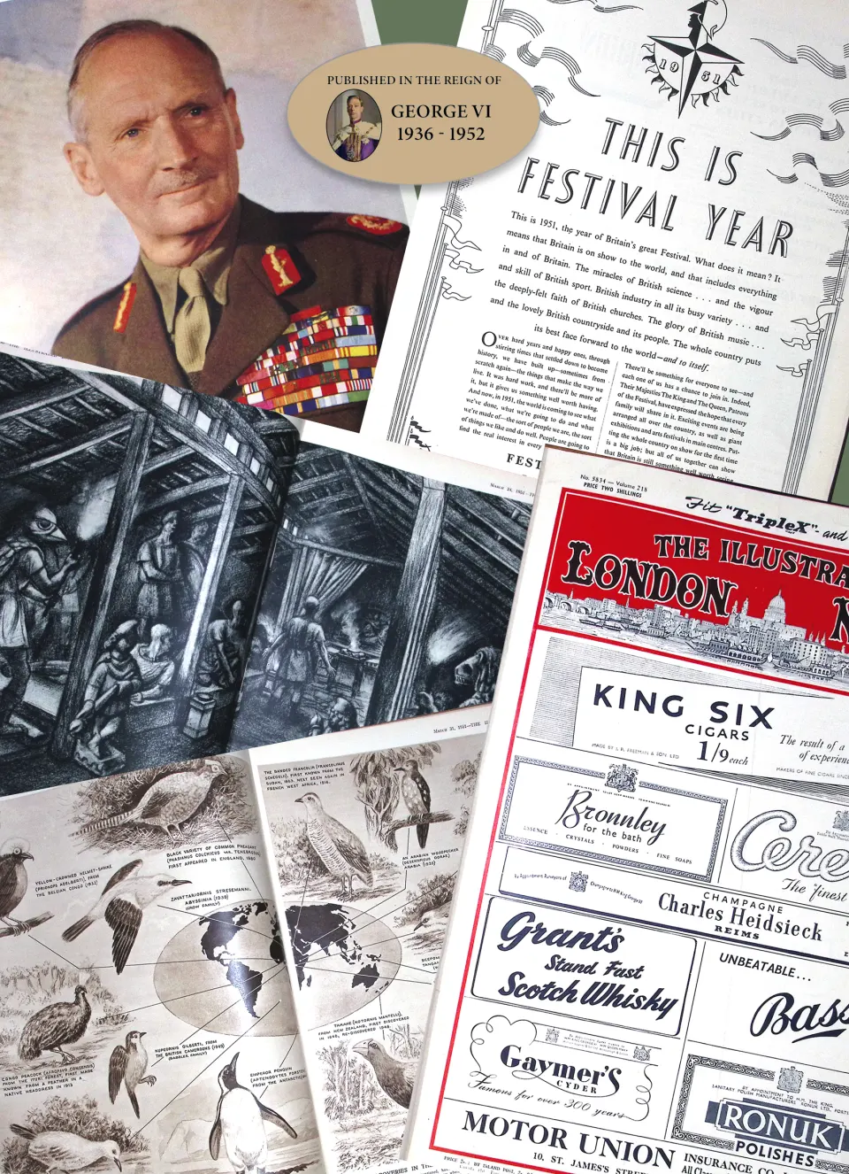 Illustrated London News 75 Years Old Bound Edition 1951 Jan-March  Over 500 Pages.