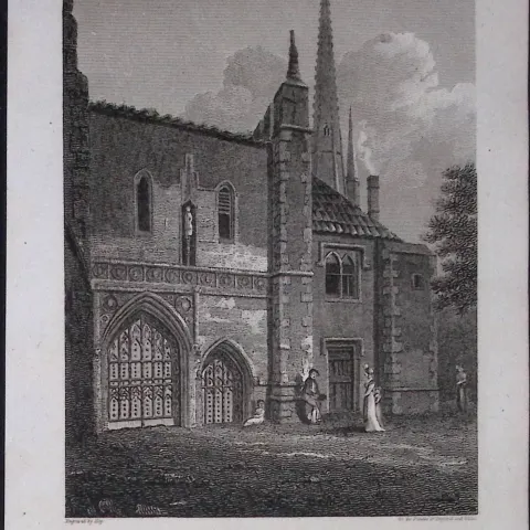 Bishop Gate Norwich Norfolk Antique 216 Years-Old Georgian Steel-Engraving-423