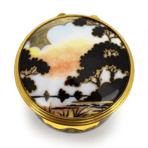 Royal Worcester The Connoisseur Collection Morning River Trinket Box