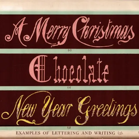 Lettering Cake Piping T Percy Lewis & A.G Bromley Antique Chromolithograph Print