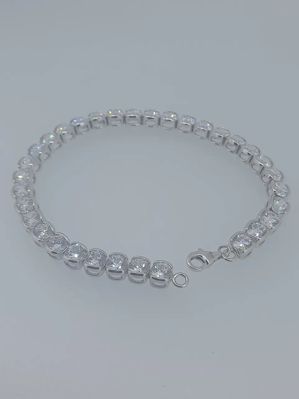 Silver CZ Set Dress Bracelet
