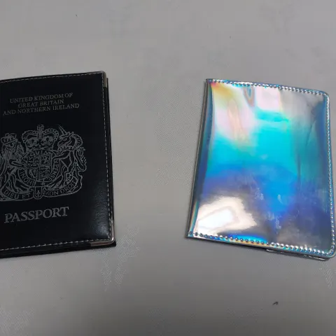 Irridescent passport covers x 2