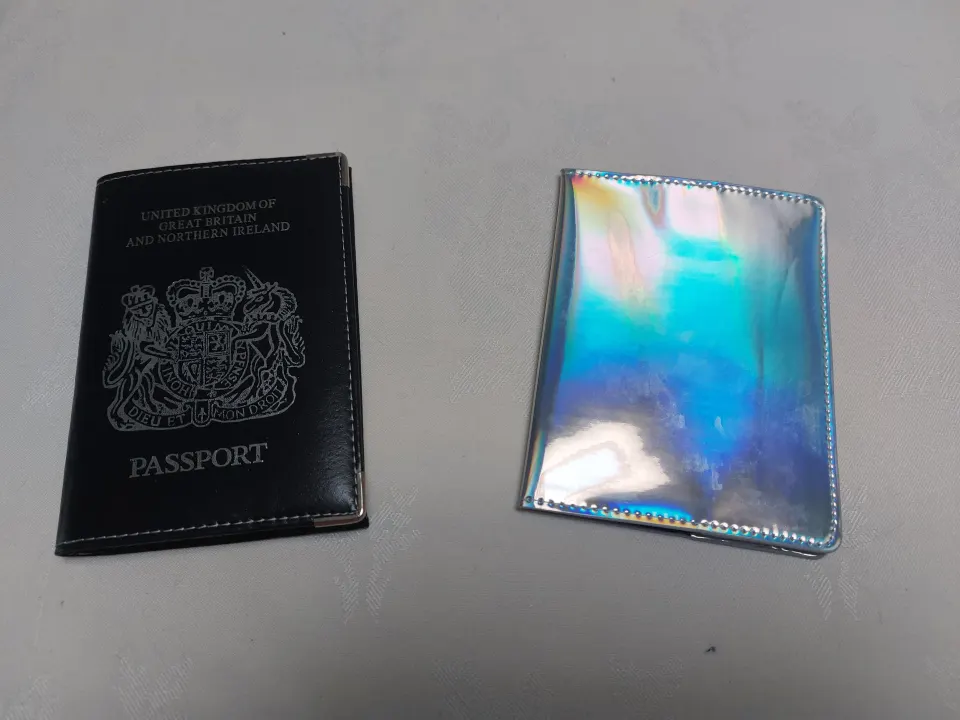 Irridescent passport covers x 2