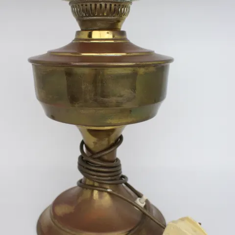 Converted Brass Oil Lamp