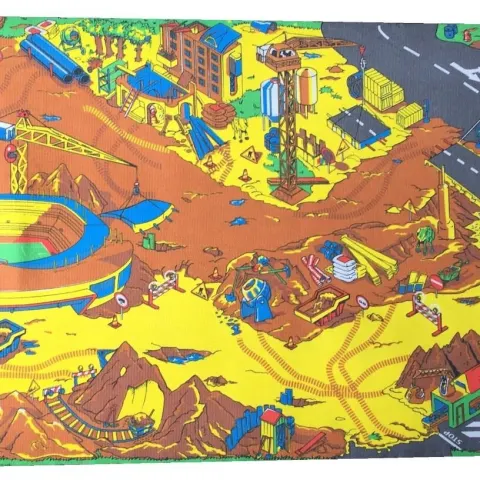 New TOYS R US Fastlane Kids Building Construction Car Road Play Mat 110cm x 55cm X 10