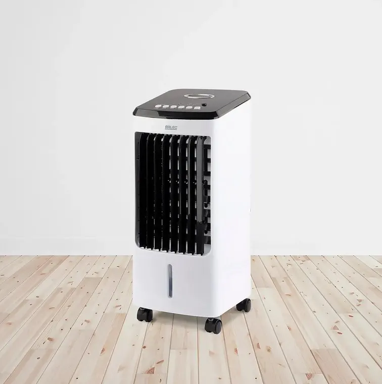 (62/Mez/P17)  RRP £80. Arlec 3.5Litre 3 In 1 Mobile Cooler. Cooler, Fan & Humidifier Unit. Large 27