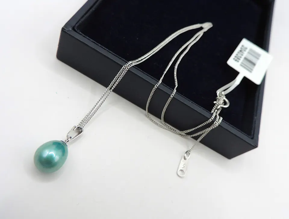 Sterling Silver Cultured Pearl Necklace New With Gift Pouch