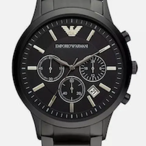 Emporio Armani AR2453 Men's Black Stainless Steel Bracelet Chronograph Watch