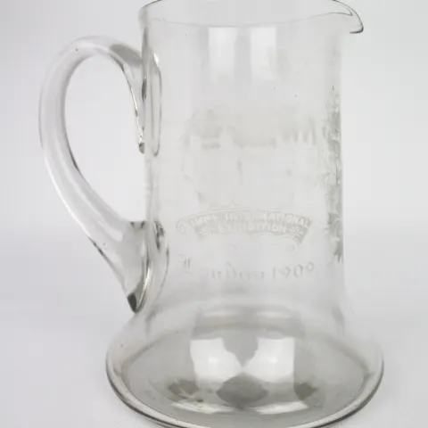 Edwardian Imperial International Exhibition London Glass Tankard
