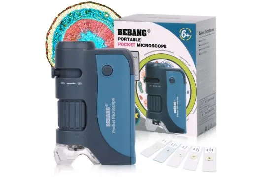 Pocket Microscope, 60x-120x Handheld Mini Microscope for Kids L1a