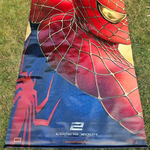 Spiderman 2 Original UK Cinema Banner Vinyl Tobey Maguire, Kirsten Dunst 2004