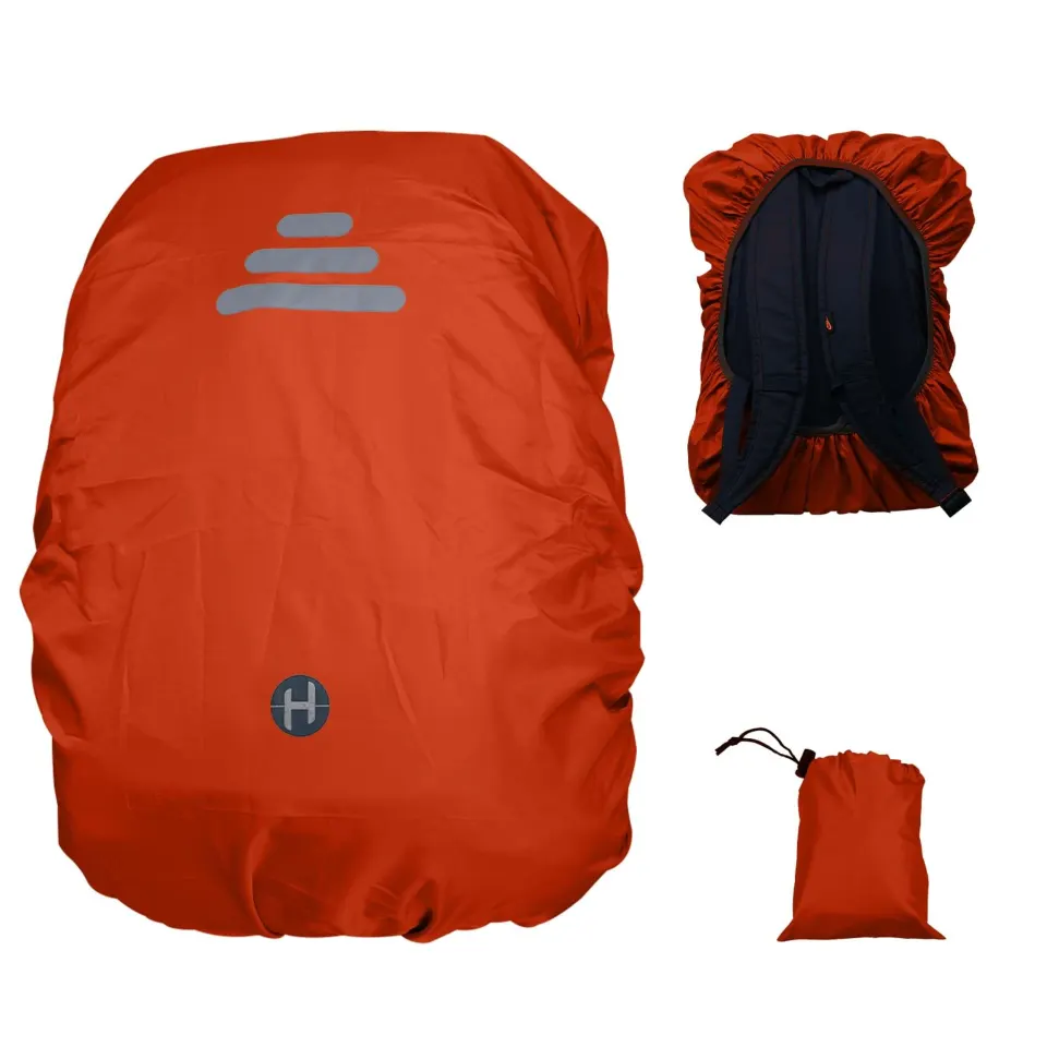 15 x Waterproof Backpack Cover with Reflective Strips L27c