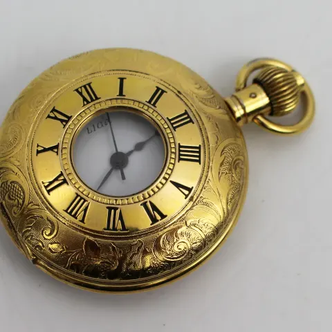 Liga 17 Jewels Half Hunter Pocket Watch