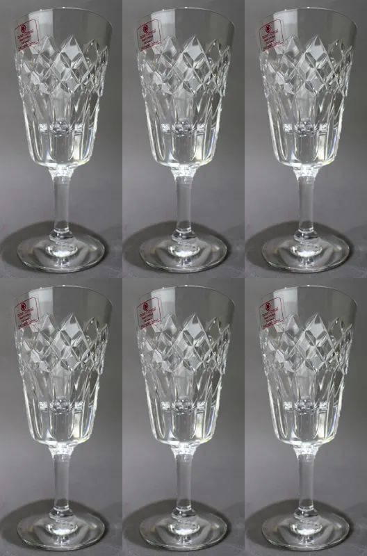 Set of 6 Tudor Crystal Glasses