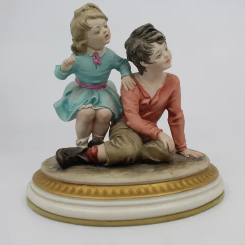 Capodimonte Figurine Girl & Boy by Bruno Merli