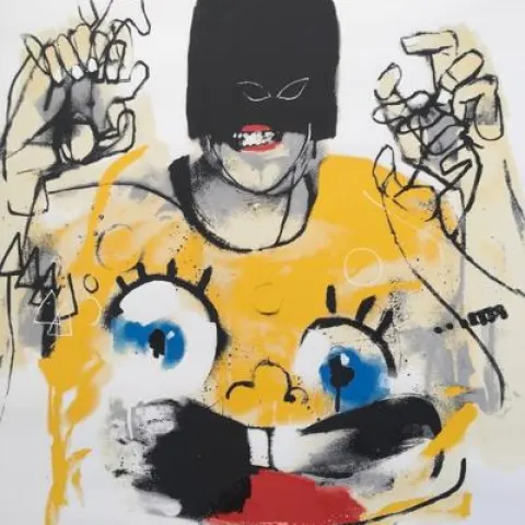 Anthony Lister (b.1980) Lister Self-portrait, Pictures On Walls (POW) 2012, Like Banksy