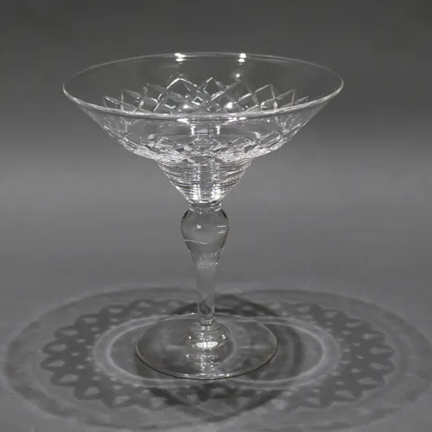 Vintage Cut Glass Crystal Tazza
