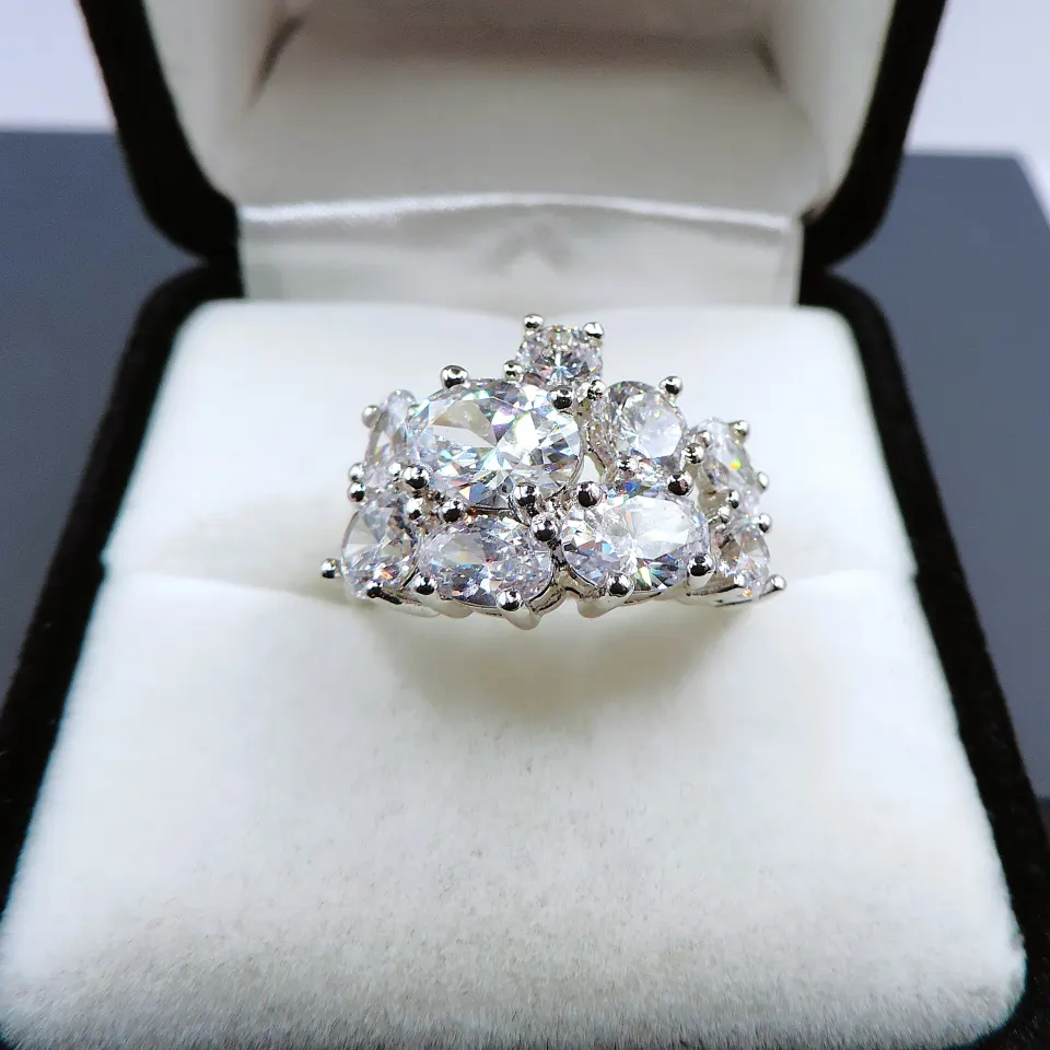Sterling Silver 8 Carat Matara Diamond Ring New With Gift Box