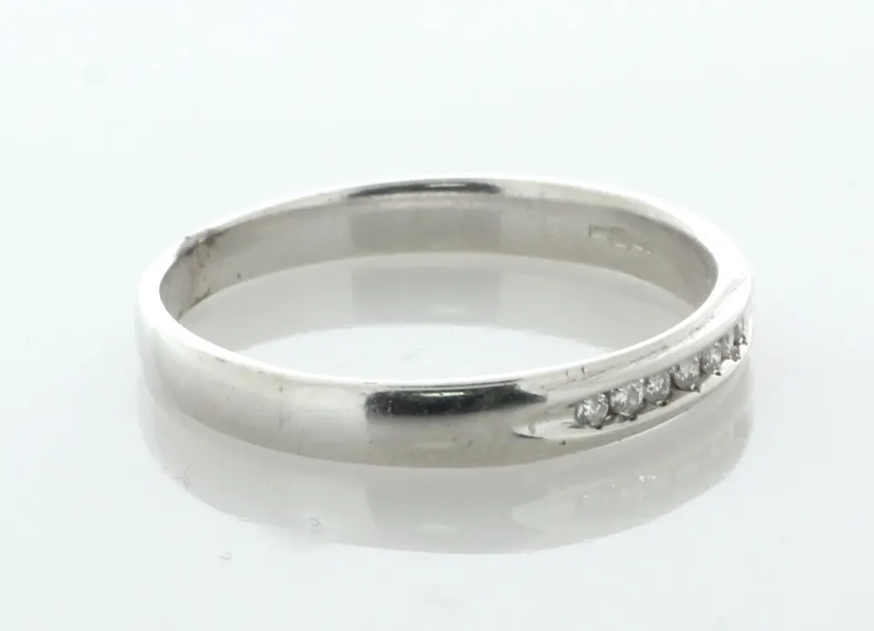 9ct White Gold Semi Eternity Diamond Ring