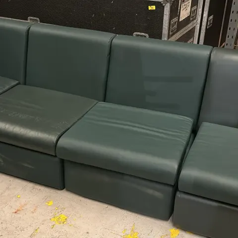 Large Flight Case including 4 Seater Sectional Leather Sofa