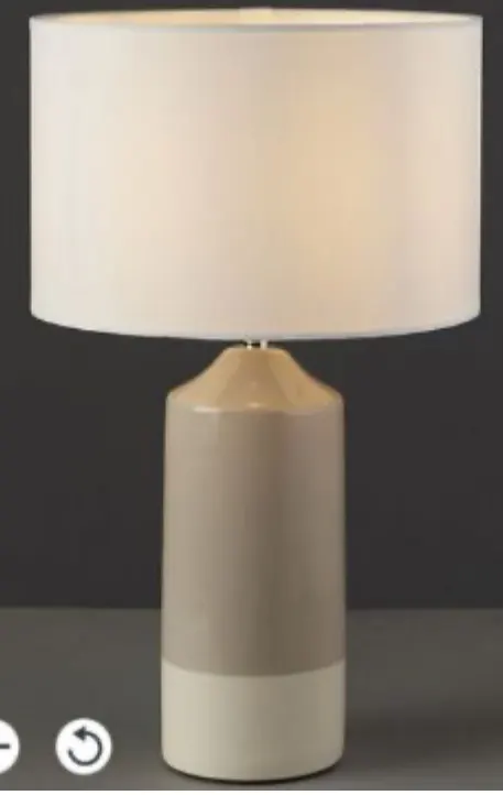 New Harbour Studio Hado Gloss Taupe & White Table light