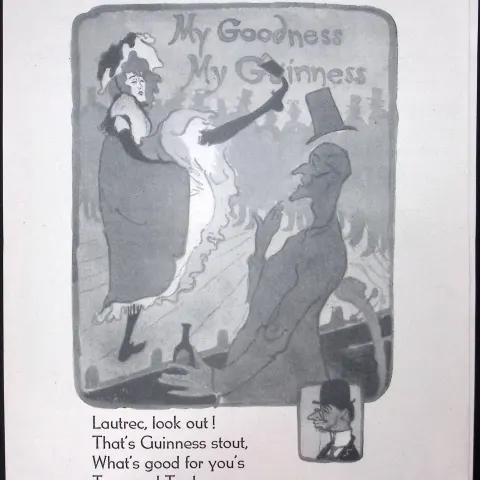 Guinness 67 Years-Old Advert 1958 Madam Toulouse Print: G.E.2998.