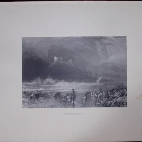 J.M.W Turner Rare “Crickieth Castle Wales” 1873 Picturesque Views in England-16