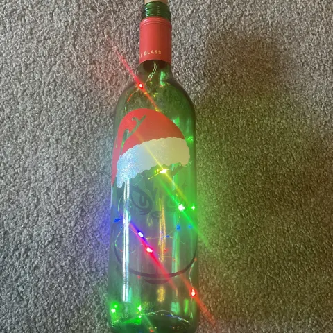 Christmas Light Up Crinch Bottle Decoration