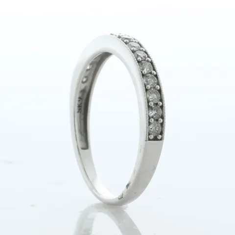 9ct White Gold Semi Eternity Diamond Ring 0.50 Carats