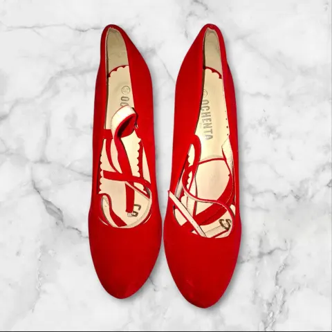 New Ochenta Red High Heels UK 8.5