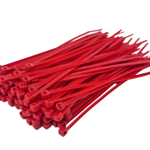 5 x Packs of 100 Extra Strong 20cm Red Cable Ties