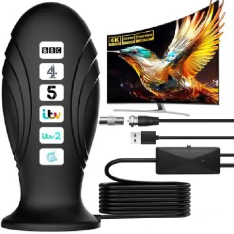 2025 TV Aerial, Freeview TV Ariels Indoor with 560+ Miles Range Reception RRP £27.06 L25a