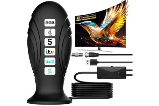 2025 TV Aerial, Freeview TV Ariels Indoor with 560+ Miles Range Reception RRP £27.06 L25a