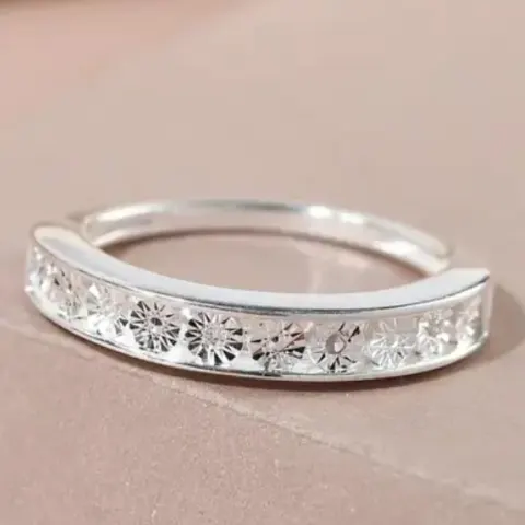 NEW!! Diamond Half Eternity Ring in Sterling Silver