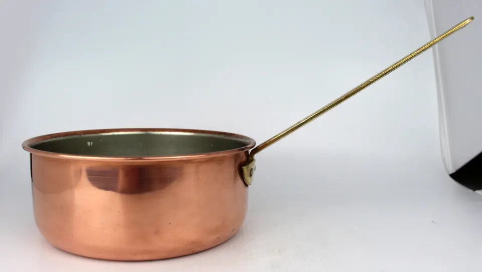 Vintage British Copper Saucepan